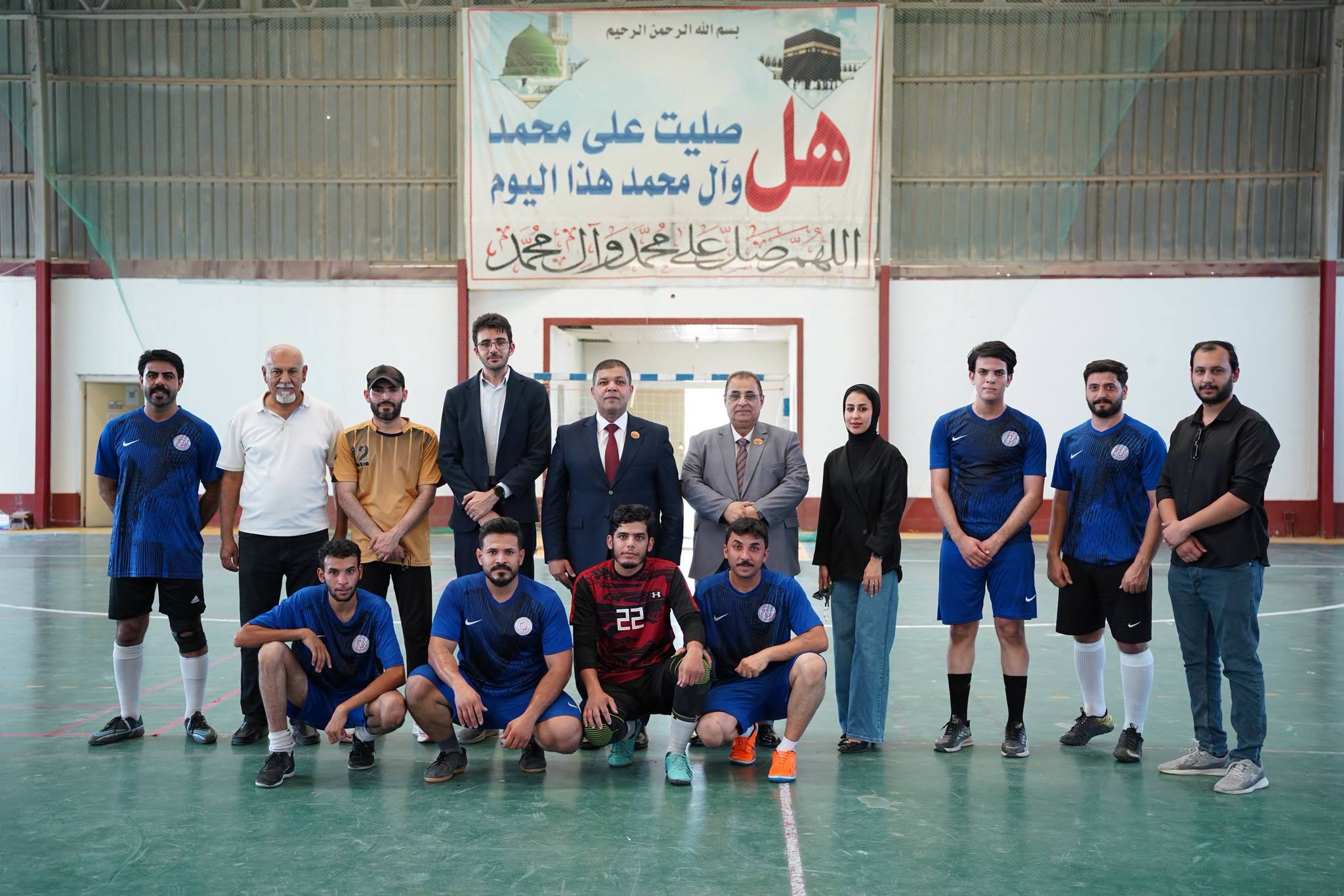 كلية البوليتكنيك الهندسية في البصرة تقيم مباراة لكرة القدم (الصالات) للمنتسبين بمناسبة اليوم العالمي للرياضة الجامعية.
